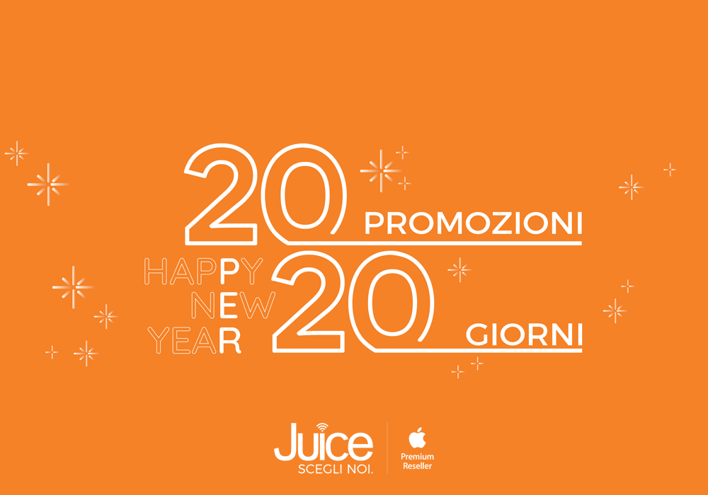 Iniziare il 2020 col botto? La nuova promozione Juice 20x20 è ciò che ti serve!